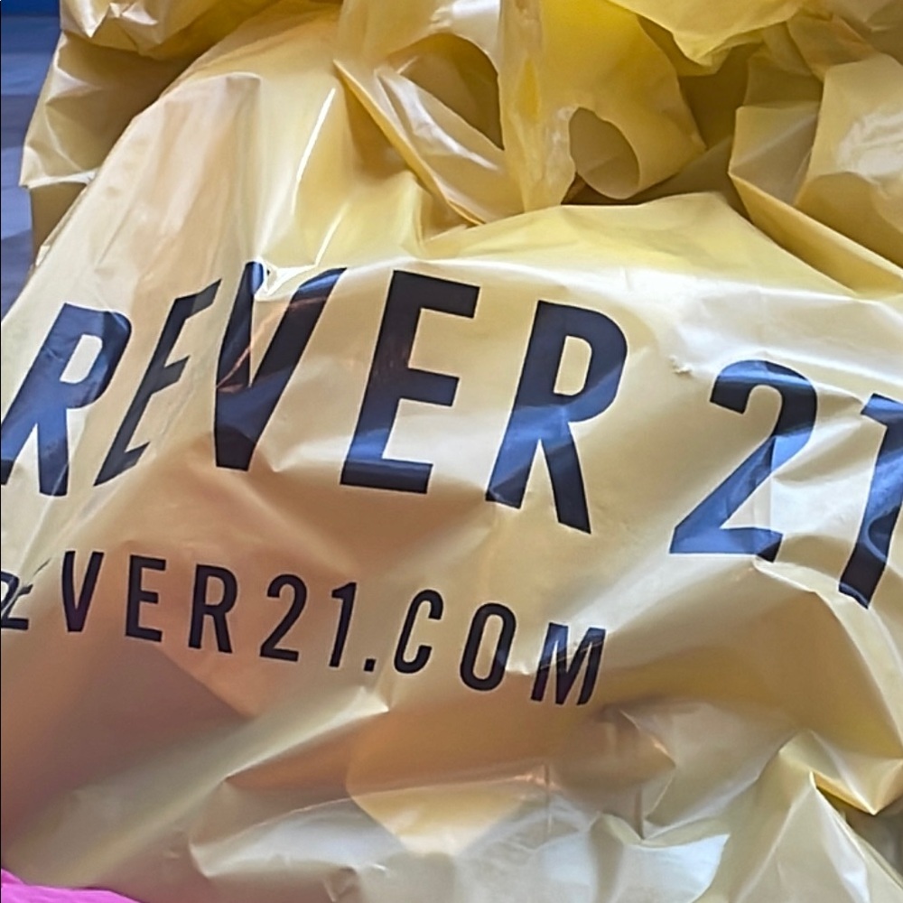 Forever 21 Yellow Shopping Bag